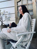 Strikk Luvo med hette - Lys beige