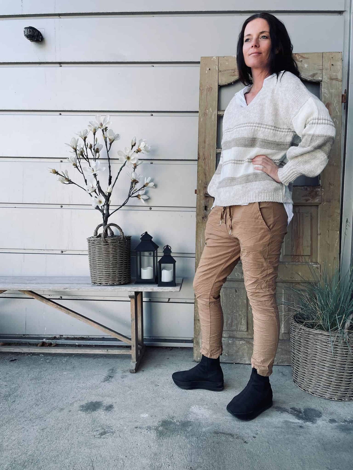 Strik Oversize Alma Beige - VIAMAJA.DK