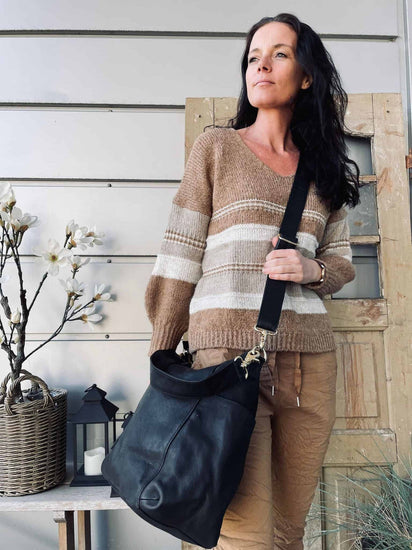 Strik Oversize Alma Camel - VIAMAJA.DK