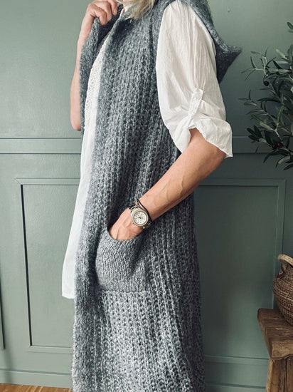 Strikket vest – Mohair mix - VIAMAJA.DK