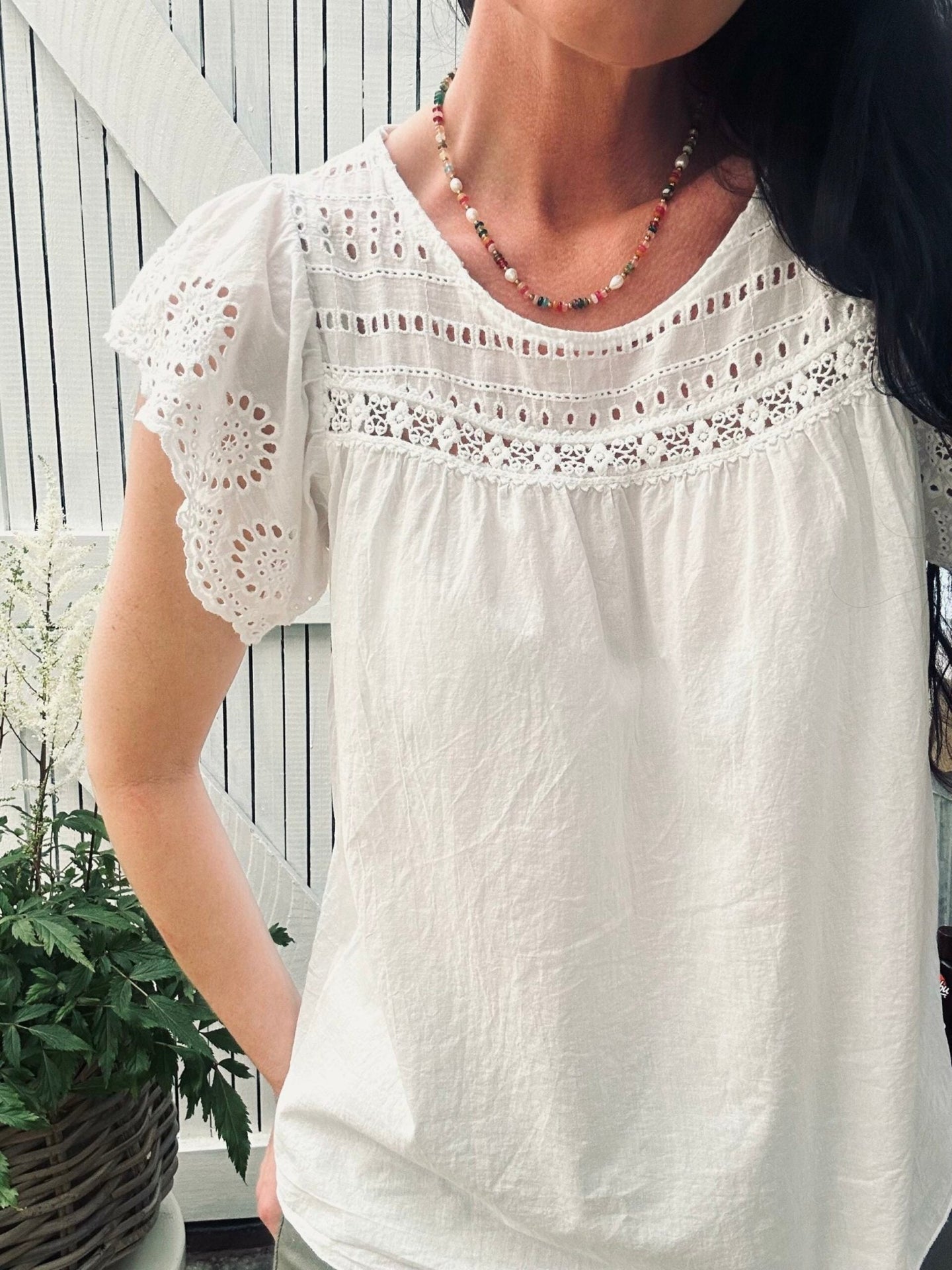 Summer Bluse white - VIAMAJA.DK