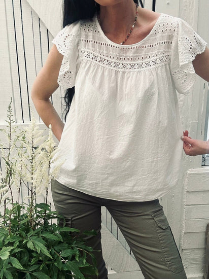 Summer Bluse white - VIAMAJA.DK