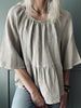 Sommerbluse i linmix – Beige