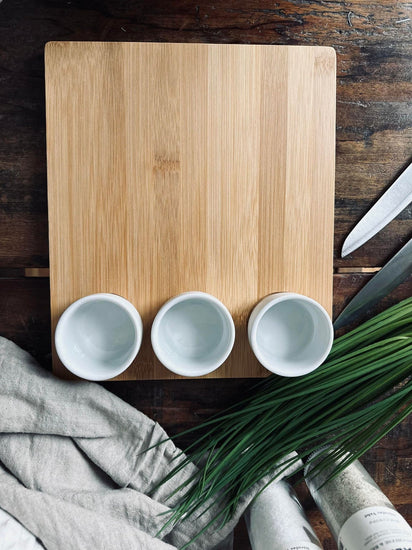 Sushi / tapas sæt m. Skåle og skærebræt - VIAMAJA.DK