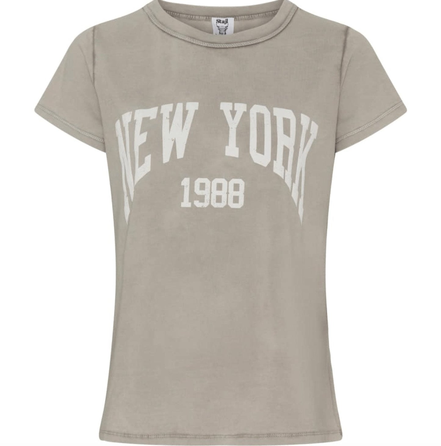 T - shirt NEW YORK Beige - VIAMAJA.DK