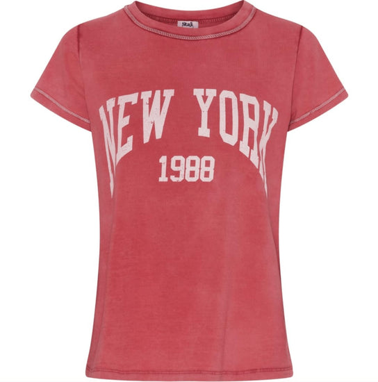 T - shirt NEW YORK Rød - VIAMAJA.DK