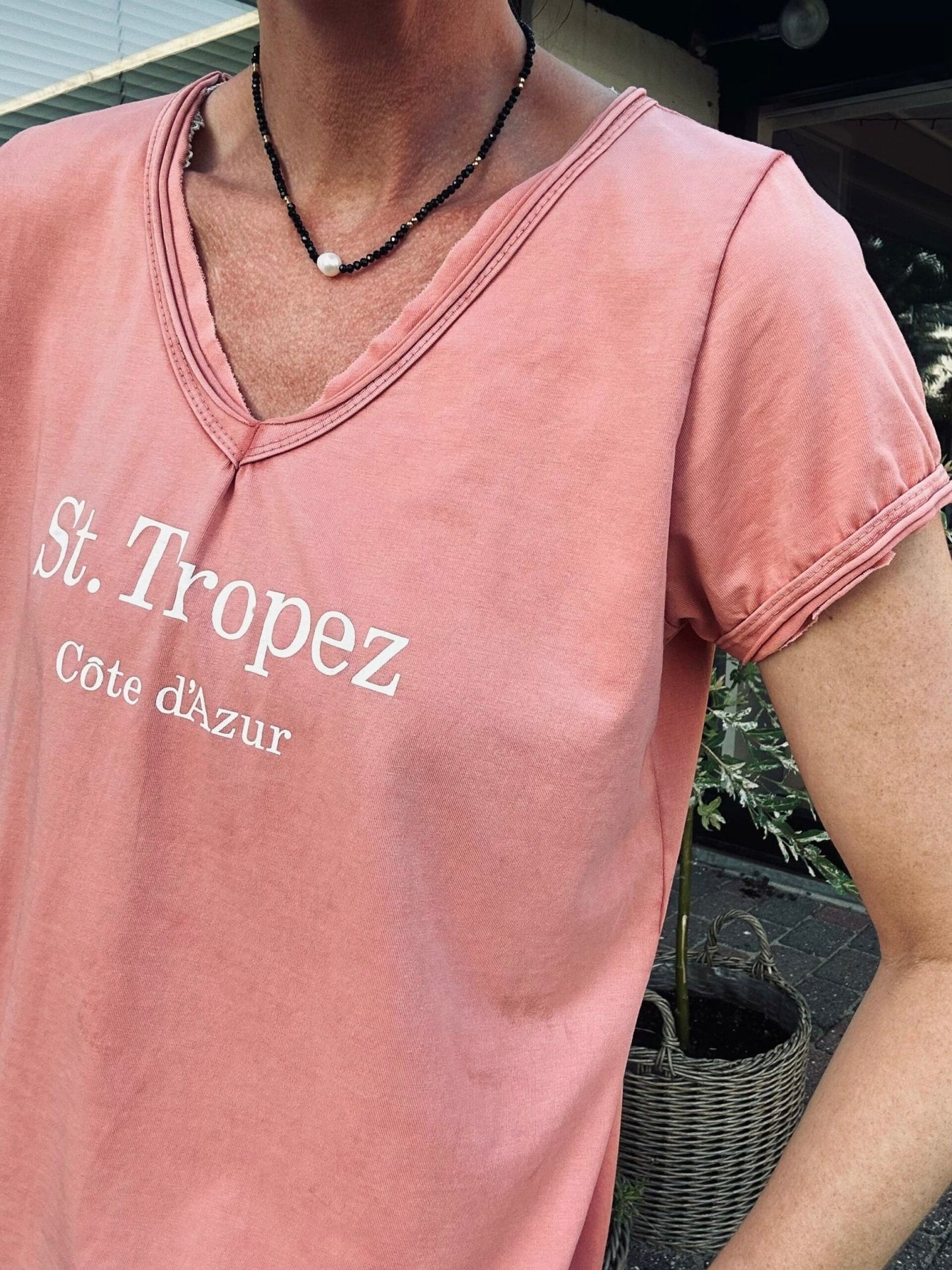 T - shirt ST. TROPEZ dusty coral - VIAMAJA.DK