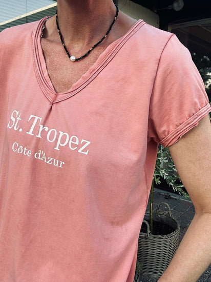 T - shirt ST. TROPEZ dusty coral - VIAMAJA.DK