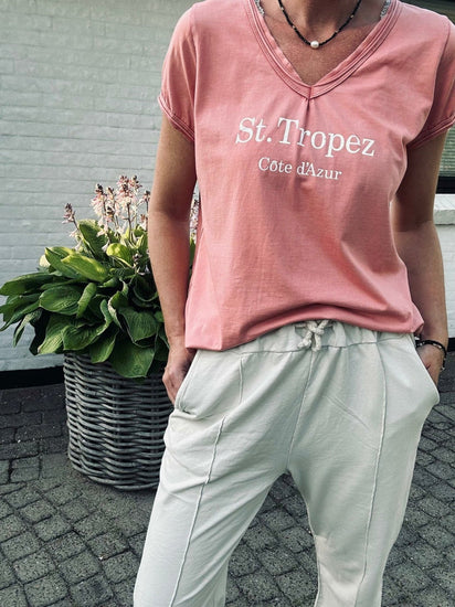 T - shirt ST. TROPEZ dusty coral - VIAMAJA.DK