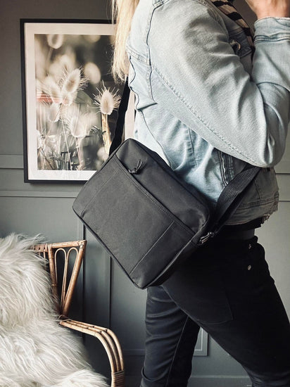 Taske crossbody i sort nylon – Unisex - VIAMAJA.DK