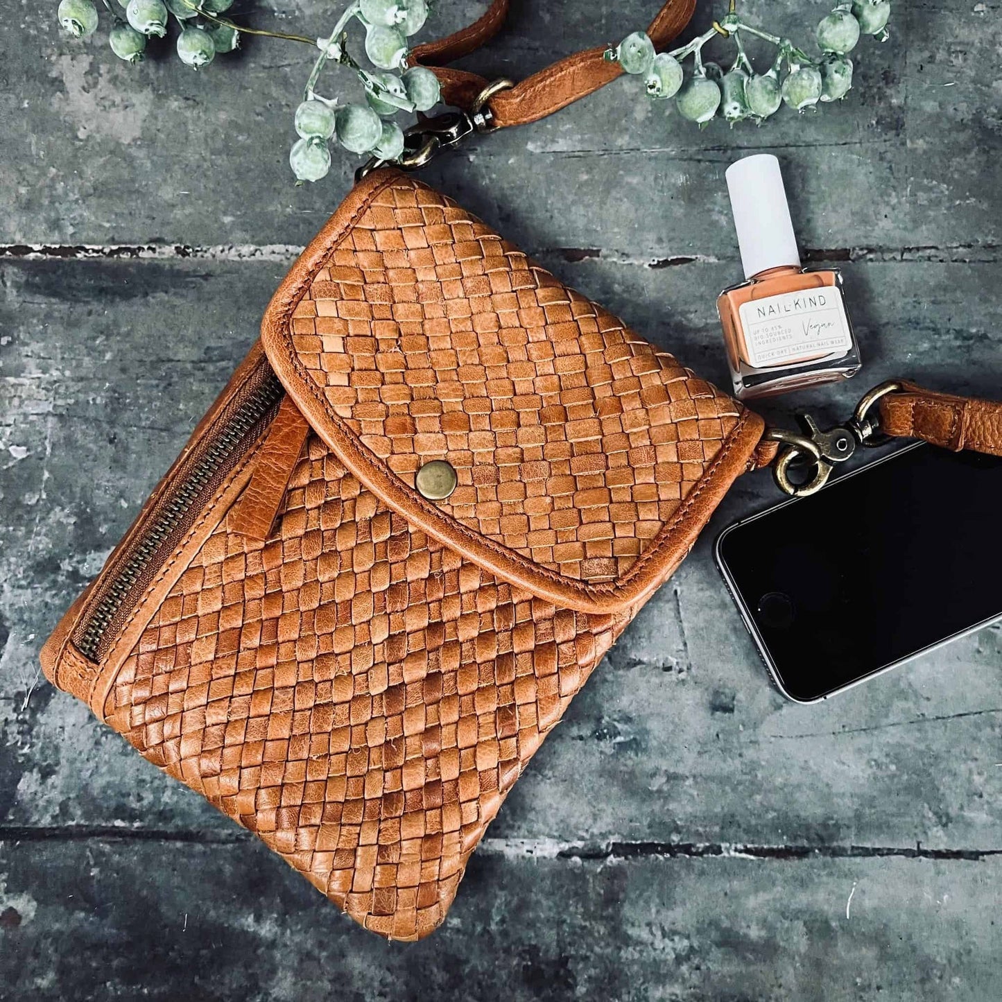Taske – Lesley Cognac - VIAMAJA.DK