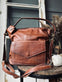 Taske m. lomme på front - Walnut / Gold - VIAMAJA.DK