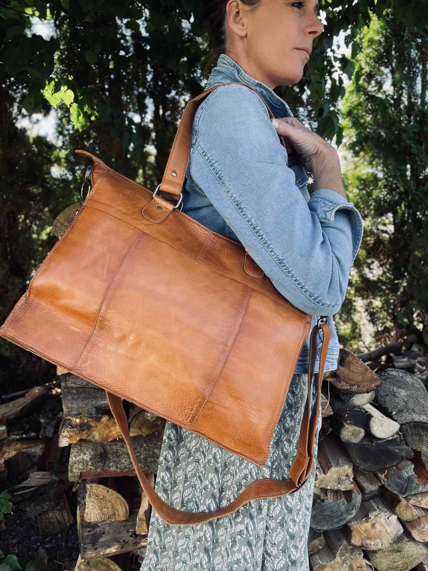 Taske MARY – Cognac - VIAMAJA.DK