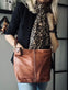 Taske Medium Walnut / Gold - VIAMAJA.DK