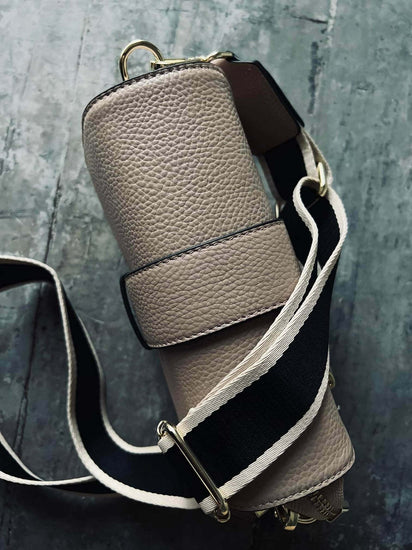 Taske NIMA med lux rem - Beige læder - VIAMAJA.DK
