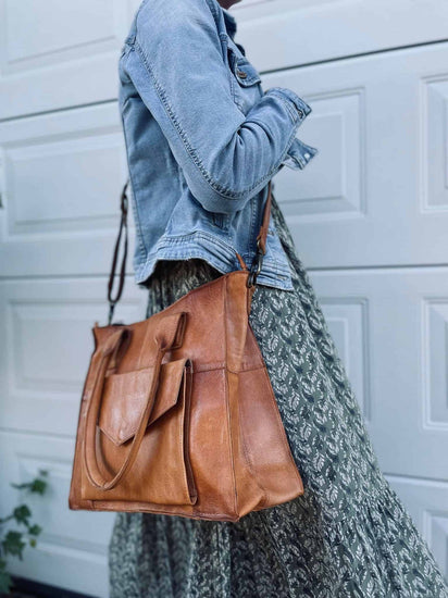 Taske Ofelia - Big Cognac - VIAMAJA.DK