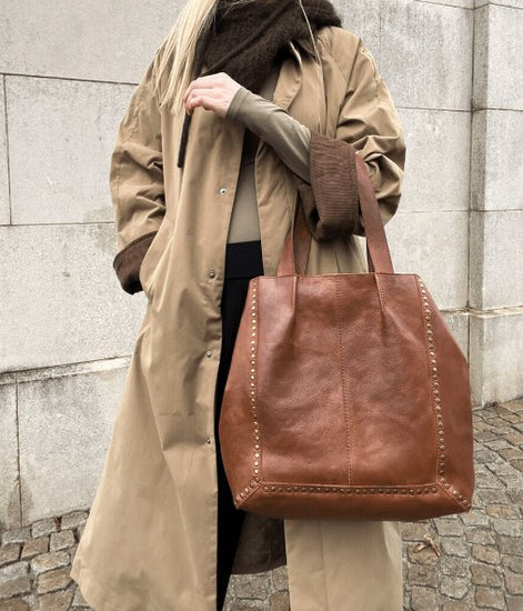 Taske Raw Vintage cognac - VIAMAJA.DK