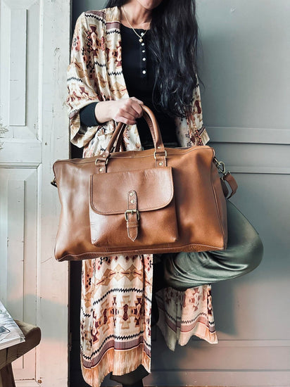 Taske Spencer – Cognac leather - VIAMAJA.DK