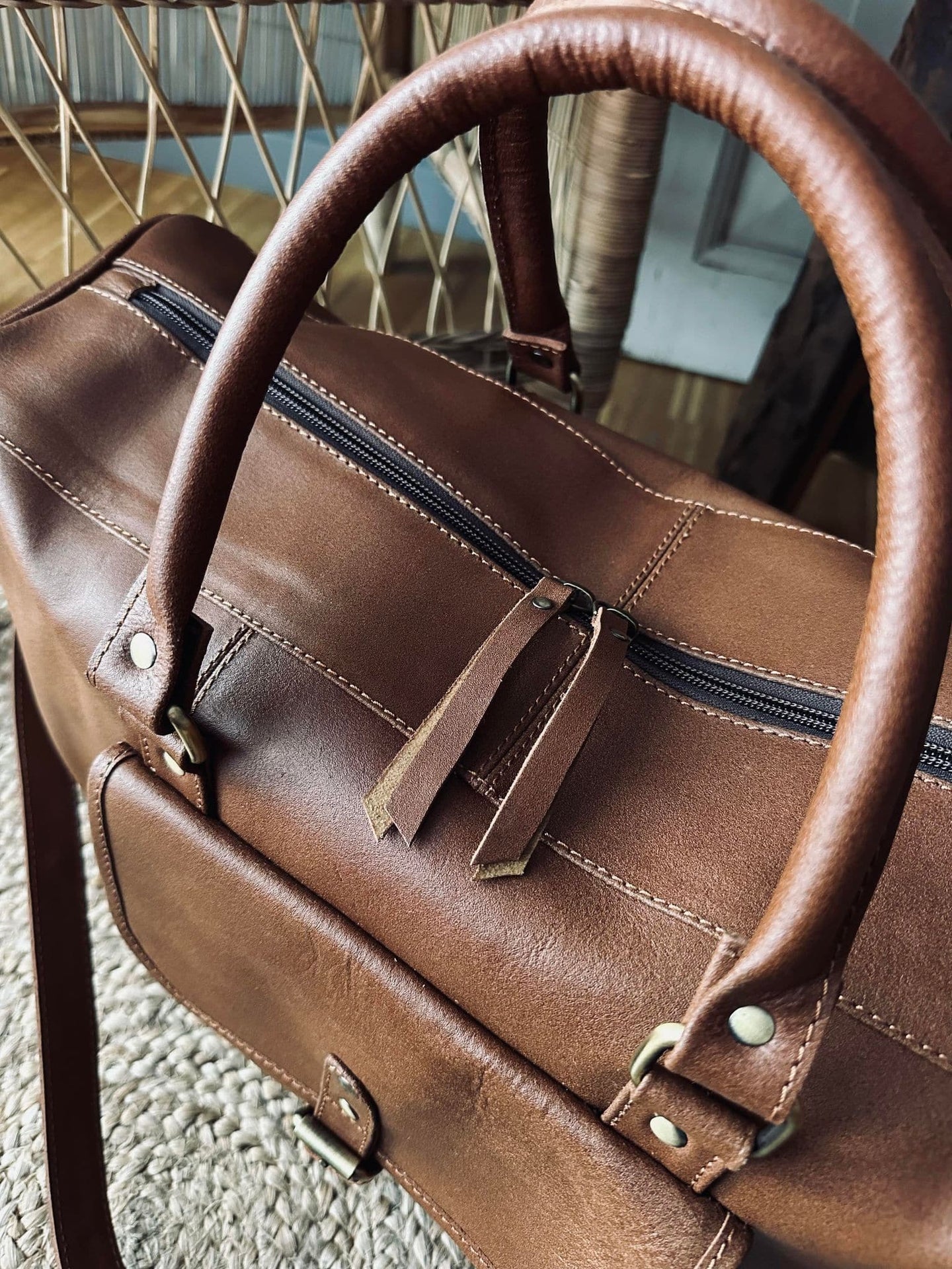 Taske Spencer – Cognac leather - VIAMAJA.DK