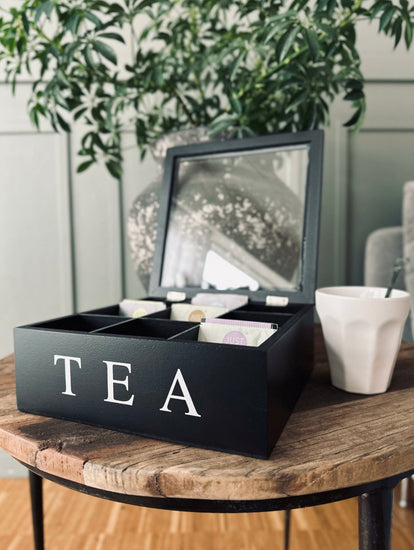 Teabox med 9 rum – Black - VIAMAJA.DK