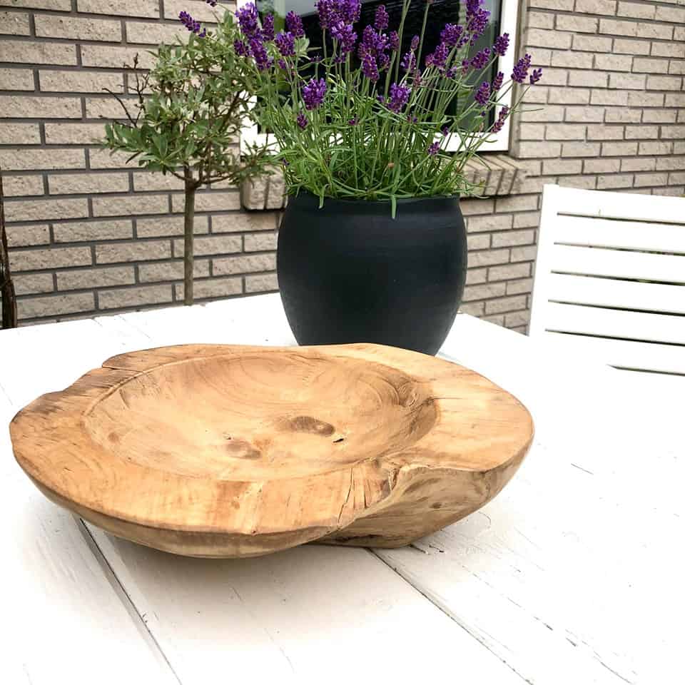Teak træskål – Stor - VIAMAJA