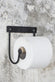 Toiletrulleholder Sort - m/trærulle - VIAMAJA.DK