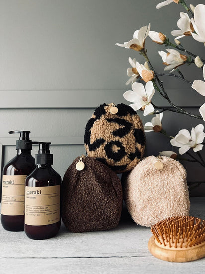 Toilettaske - Beige plys - VIAMAJA.DK