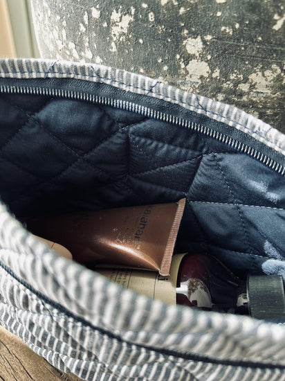 Toilettaske / clutch – Stribet - VIAMAJA.DK