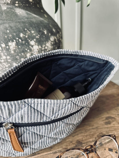 Toilettaske / clutch – Stribet - VIAMAJA.DK