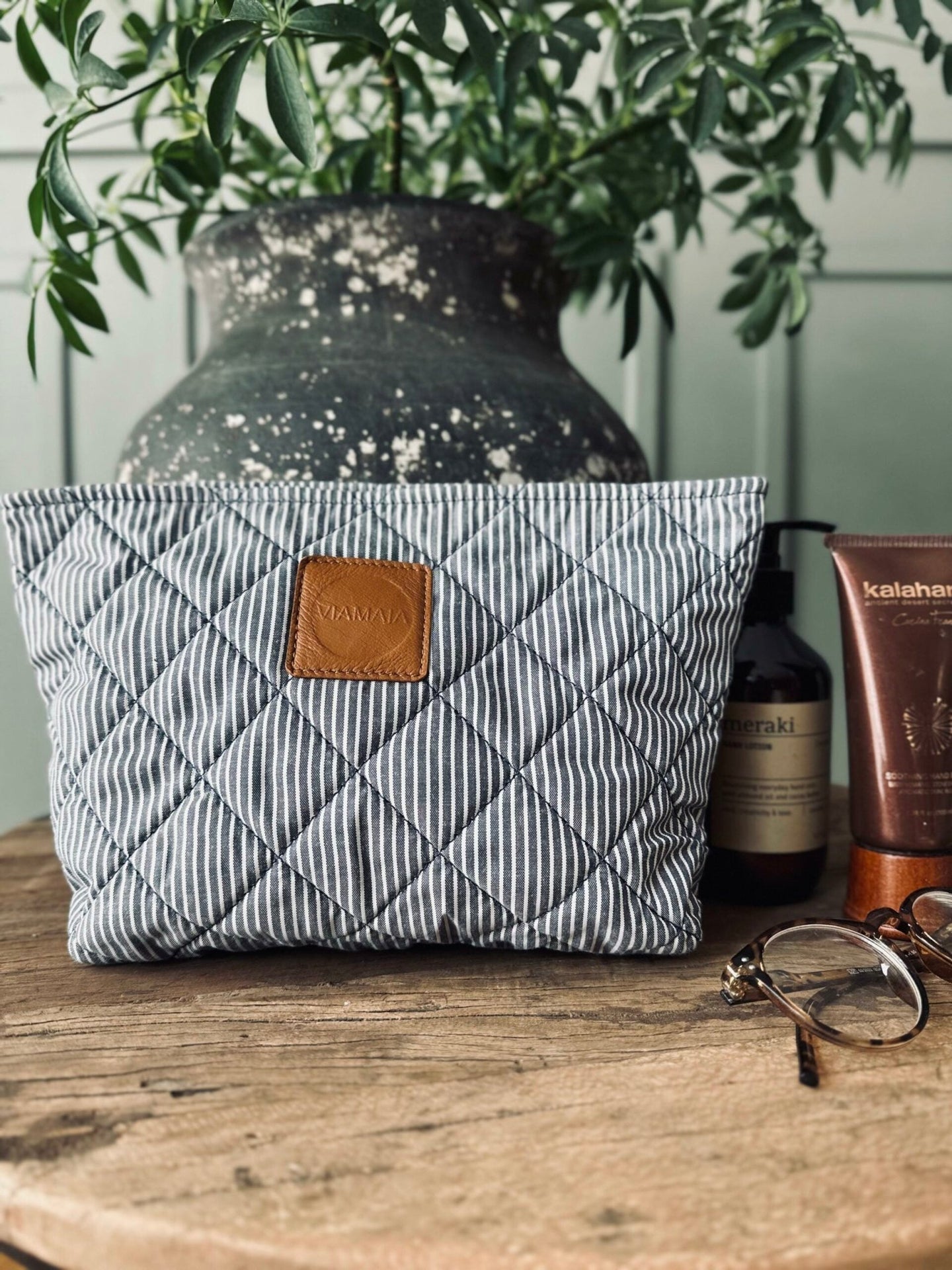 Toilettaske / clutch – Stribet - VIAMAJA.DK