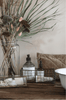 Toalettmappe i velour - cognac