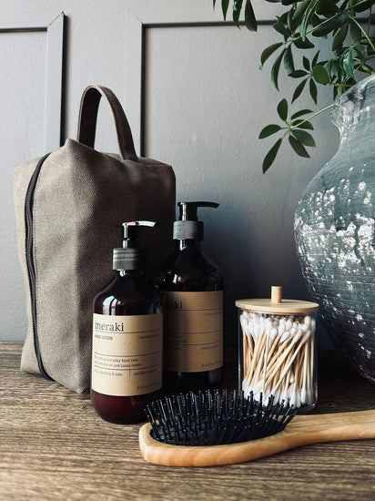 Toilettaske - Kanvas Brown - VIAMAJA.DK