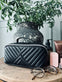 Toilettaske VIAMAJA Black leather - VIAMAJA.DK