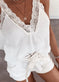 Top cotton med blonde – White - VIAMAJA.DK