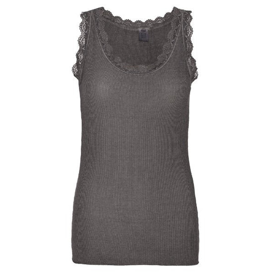 Top med blonde – Dark grey - VIAMAJA.DK