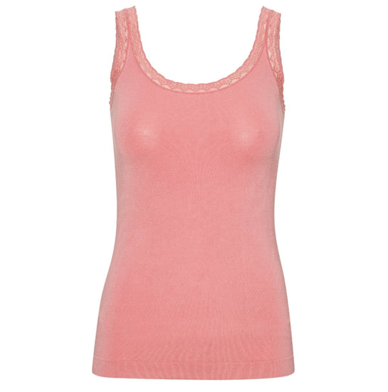 Top med blonde Økotex dusty coral – Bambus - VIAMAJA.DK
