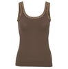 Topp med blonde Økotex Taupe – Mikrofiber