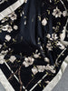 Skjerf – Magnolia black 90×90