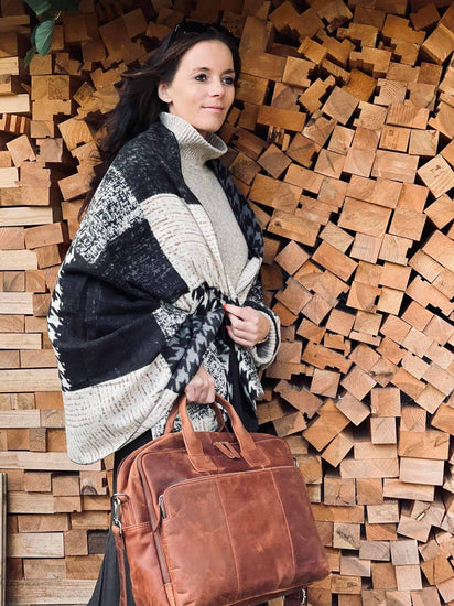 Tørklæde – patchwork Black - VIAMAJA.DK