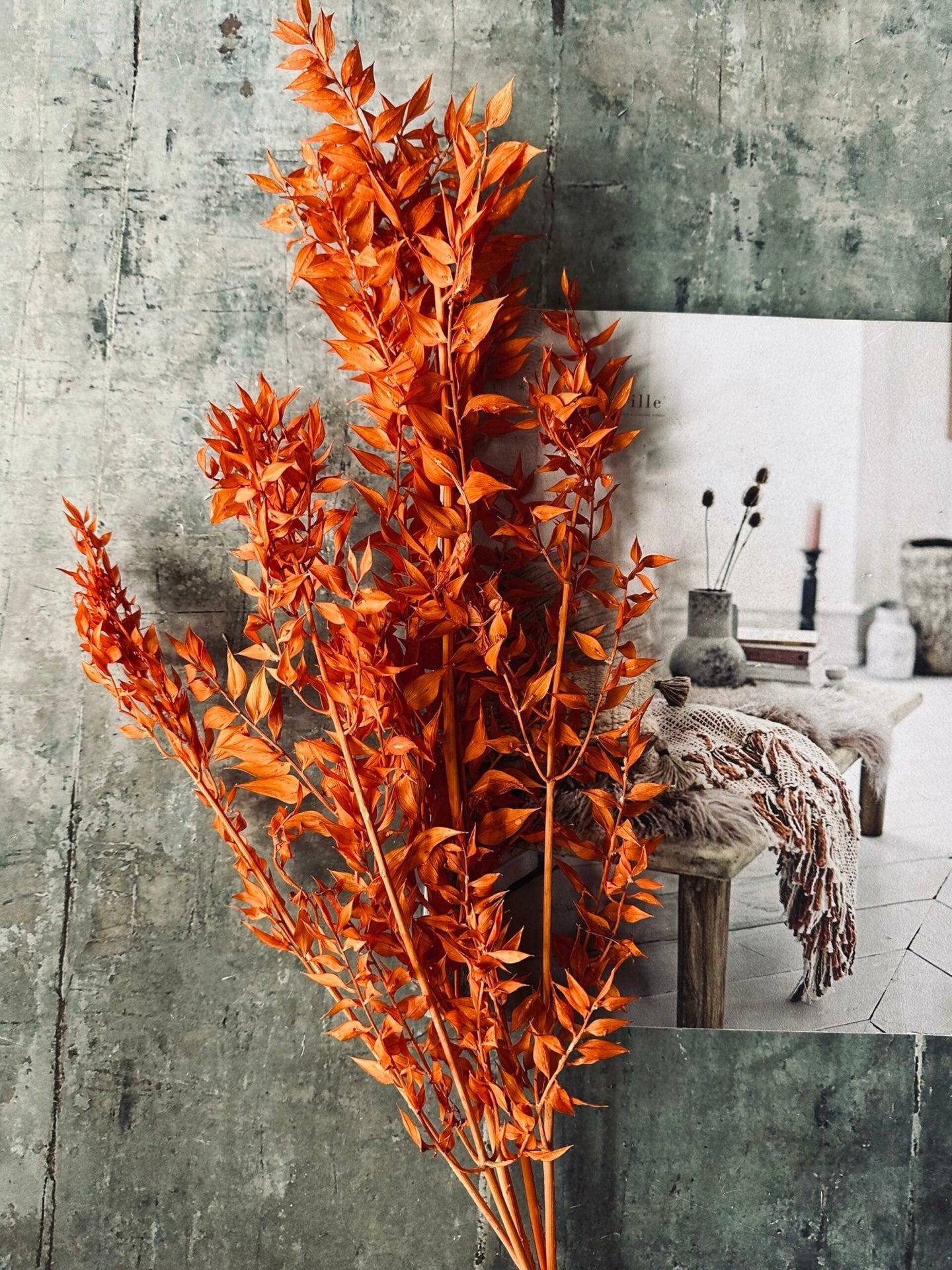 Tørret blomster – Orange - VIAMAJA.DK