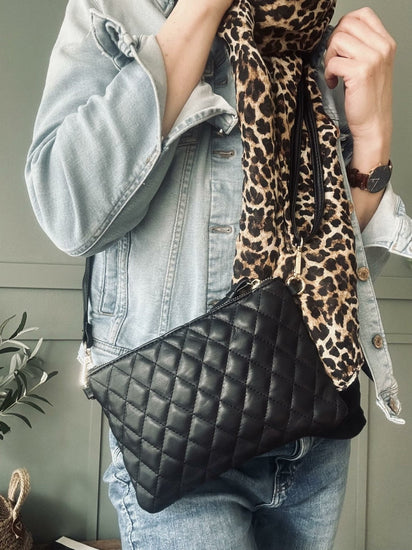 TREND Clutch Black quilt - VIAMAJA.DK