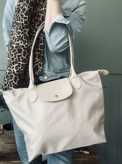 Trend Shopper – Beige nylon - VIAMAJA.DK