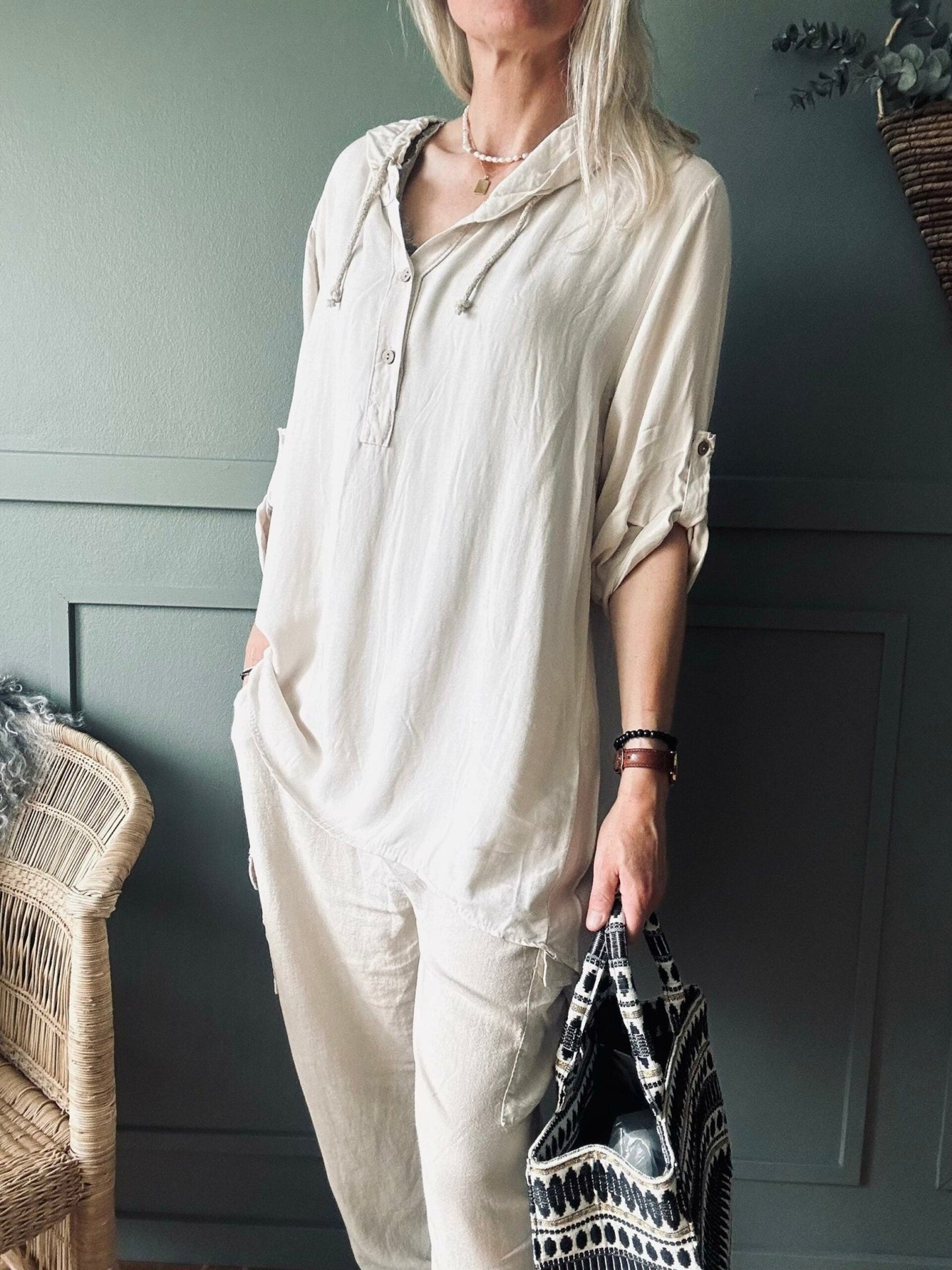 Tunika Liva - Beige - VIAMAJA.DK