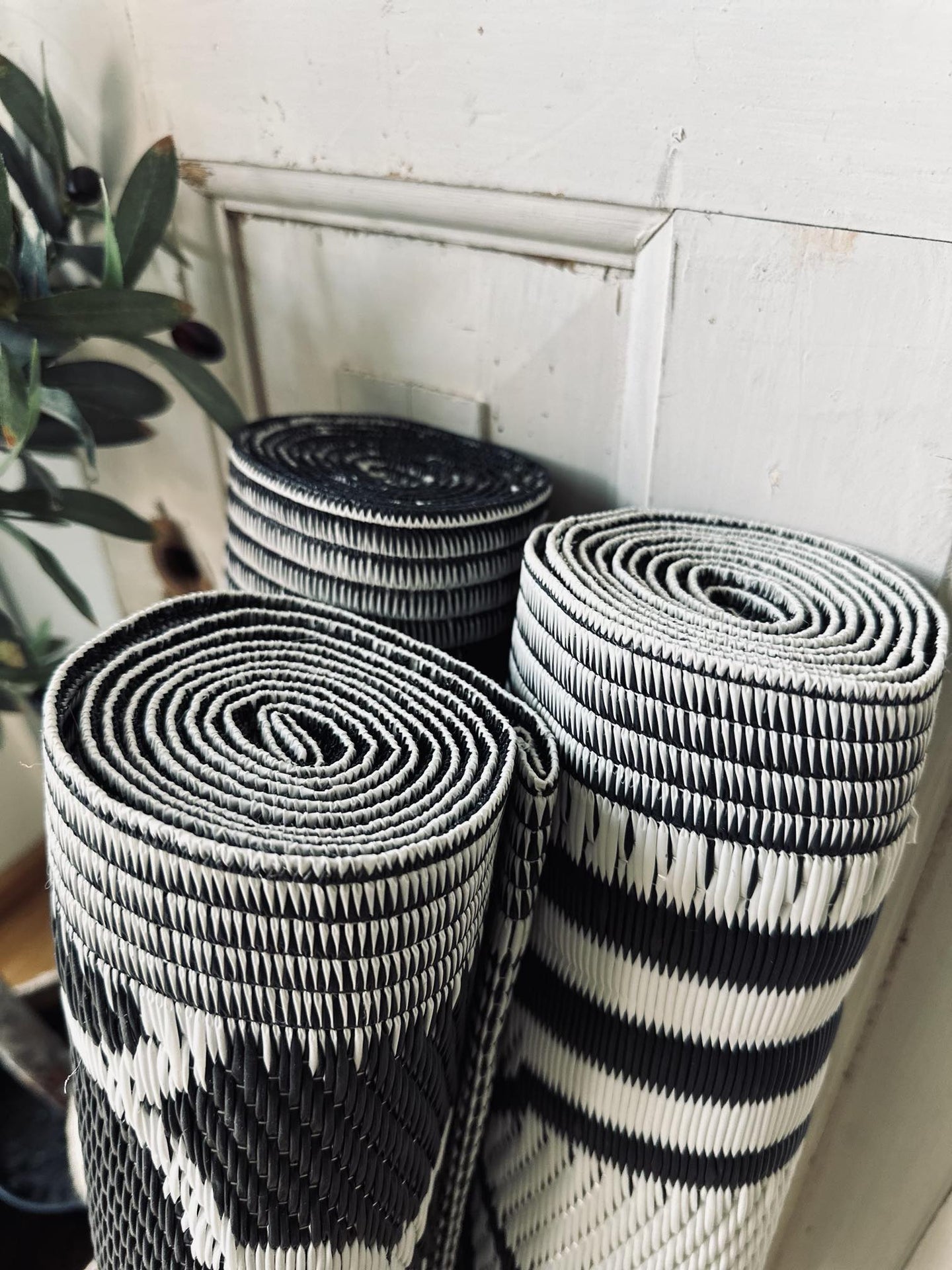 Udendørstæppe 90×180 cm – Black mix - VIAMAJA.DK