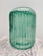 Vase 25x18cm - Grøn rillet glas - VIAMAJA.DK