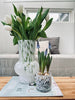 Vase 26 cm Munnblåst glass – Hvit