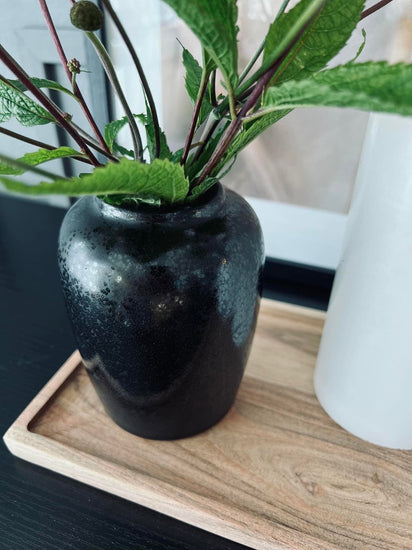 Vase H 12cm – Sort stentøj - VIAMAJA.DK