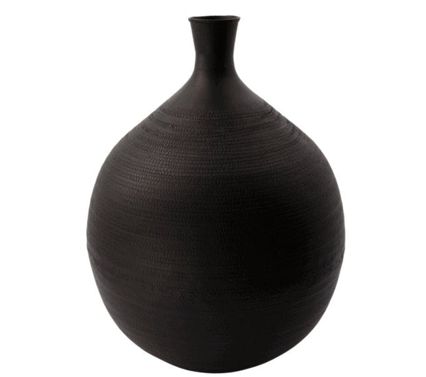 Vase i aluminium – håndlavet mønster – Stor - VIAMAJA.DK