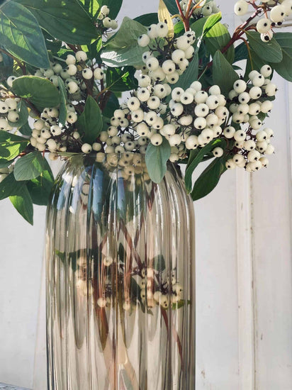 Vase i rillet glas - VIAMAJA.DK