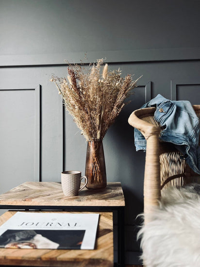Vase konisk - Beige / brun glas - VIAMAJA.DK